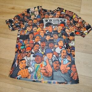 '90s Rappers Hip Hop Legends T-shirt Men's Medium Tupac Biggie Snoop Dogg